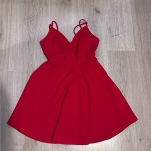 Elegant Red Sleeveless Dress